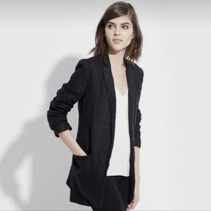 AYR Rumpled Linen Blazer in Black